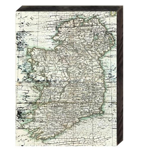 Designocracy Map of Ireland Rustic Design Wooden Board Wall Decor 85091IR12